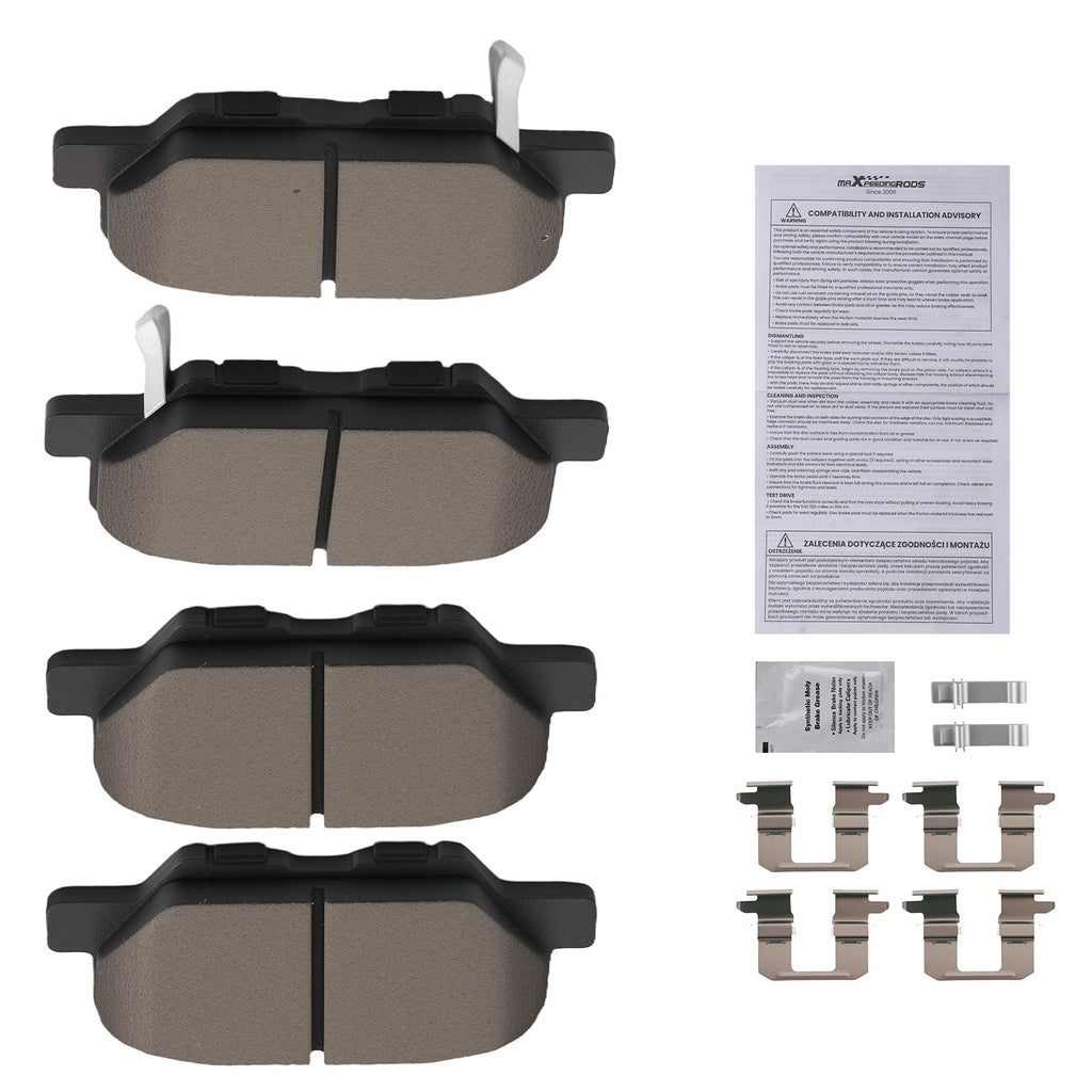 Set of 4 Rear Ceramic Brake Pads for Mazda 3 Sport (2014–2018) D1679