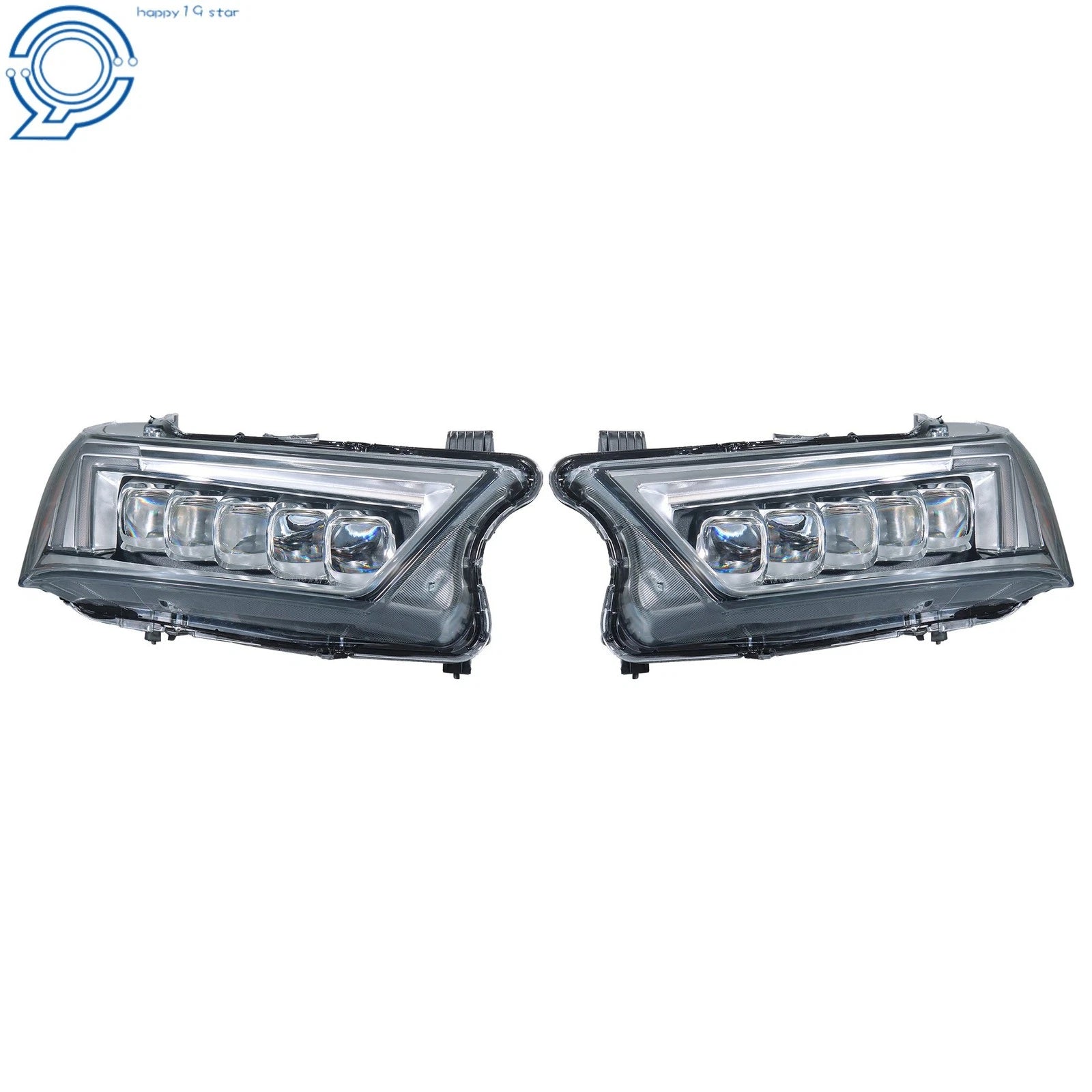 2X LED Headlights for Acura MDX (2017–2020) Chrome W/o Module