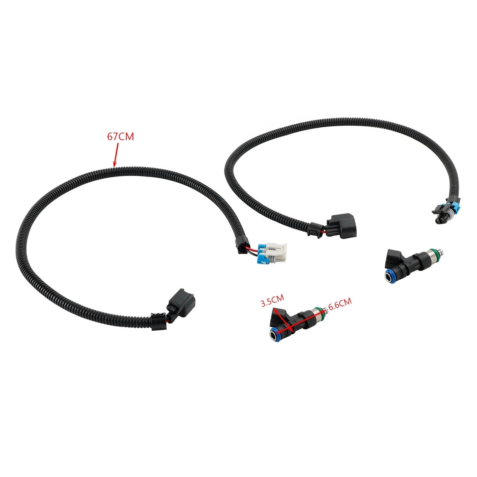 Pair of Fuel Injectors Harness for Polaris RZR Ranger 800 (2011–2014)