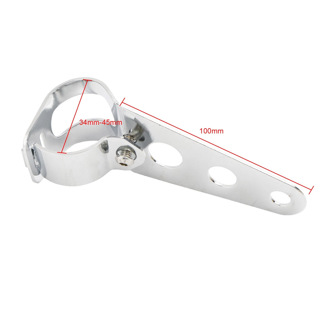 Fork Headlamp Holder Adapter for Motorcycle (34mm-42mm) Chrome