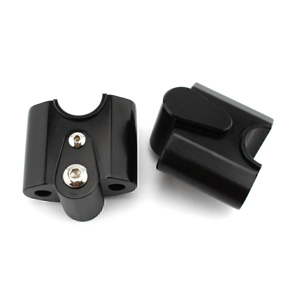 Black Handlebar Risers Lift Clamp Adapters for BMW R 18 Classic (2022-2023)