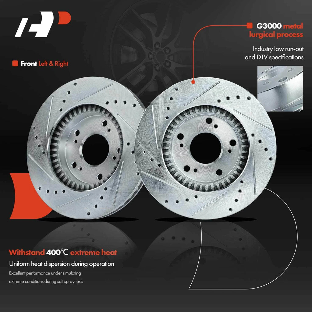 Front Drilled Brake Rotors for Honda CR-V (2002–2004)