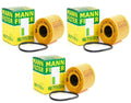 Set of 3 Oil Filters Mann HU71151X for Mini Cooper R55 R56 R57 R58 R59 (2007–2015)