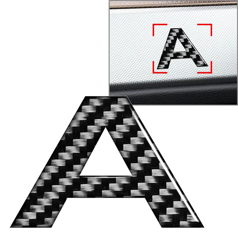 Car Badge Emblem Alphabet Letter Decals Stickers for Wall Window Door
