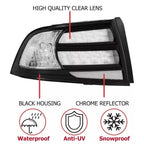 Rear Tail Light for Acura TL (2004–2008) LH RH Black Housing Clear Lens