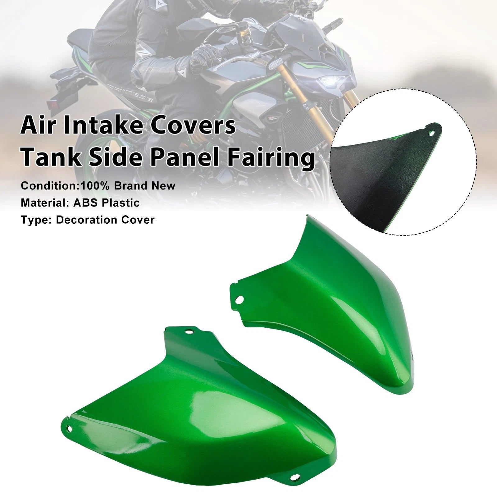 Air Intake Covers for Kawasaki Z900 (2025–2026) Green #22
