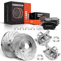 8x Front Drilled Brake Rotors & Pads for Infiniti FX35 FX45 (2003–2008)
