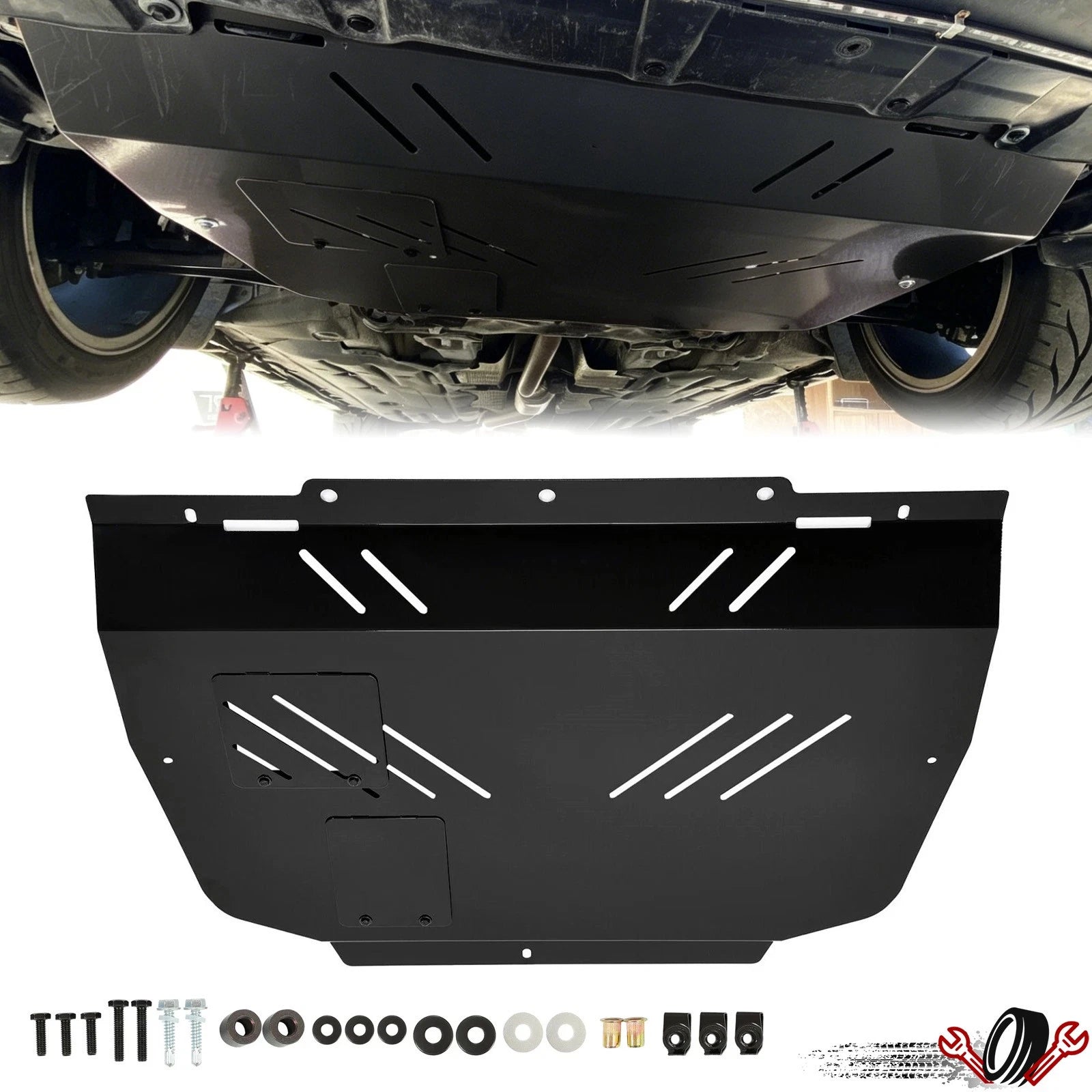 Aluminum Engine Shield Under Tray Skid Plate for Honda Civic (2016–2021)