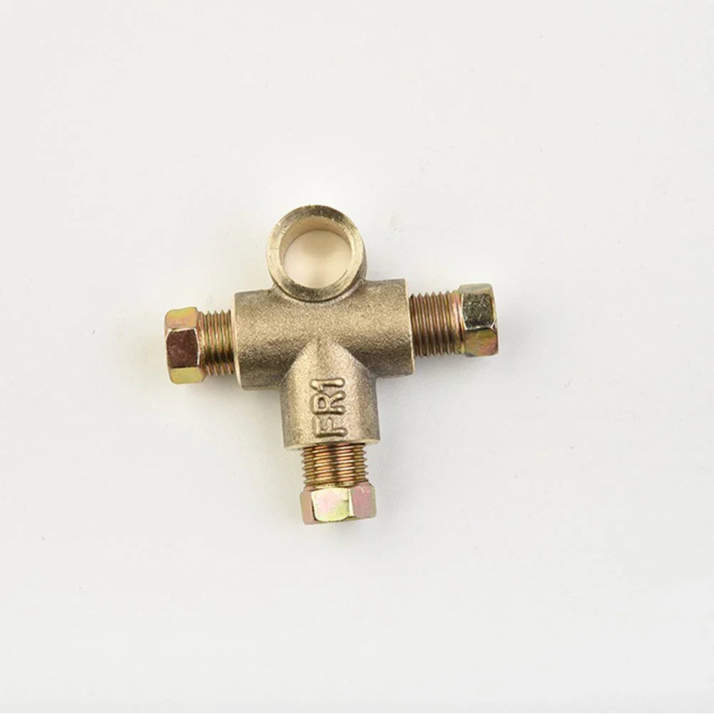 3 Way Brake T Piece Tee / 3 Nuts / for Metric M10-3/16 Pipe 10mm