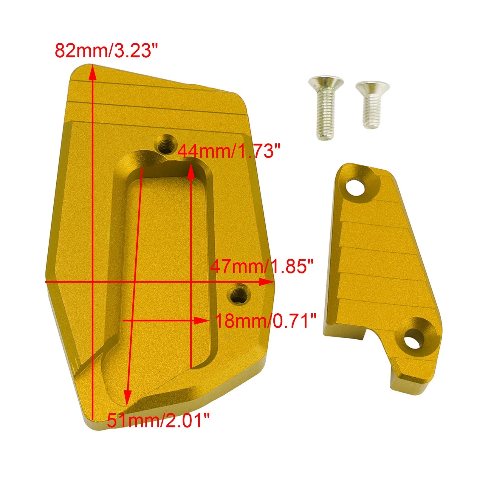 Kickstand Enlarger Plate Pad for BMW K1600B K1600GA (2018–2025) Gold