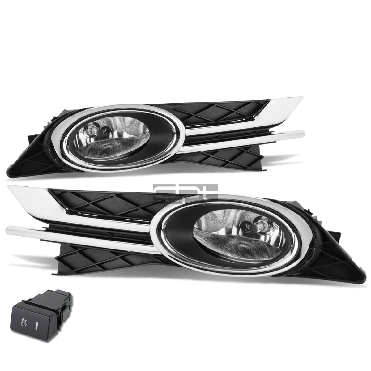 Pair of Clear Lens Fog Lights with Switch for Honda Odyssey (2014–2016)