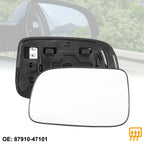 Heated Left Side Rearview Mirror Glass with Backing Plate for Toyota Prius (2010–2015)