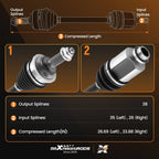 2X CV Axles for Ford Fusion (2011–2012) Mercury Milan (2010–2011) 2.5L