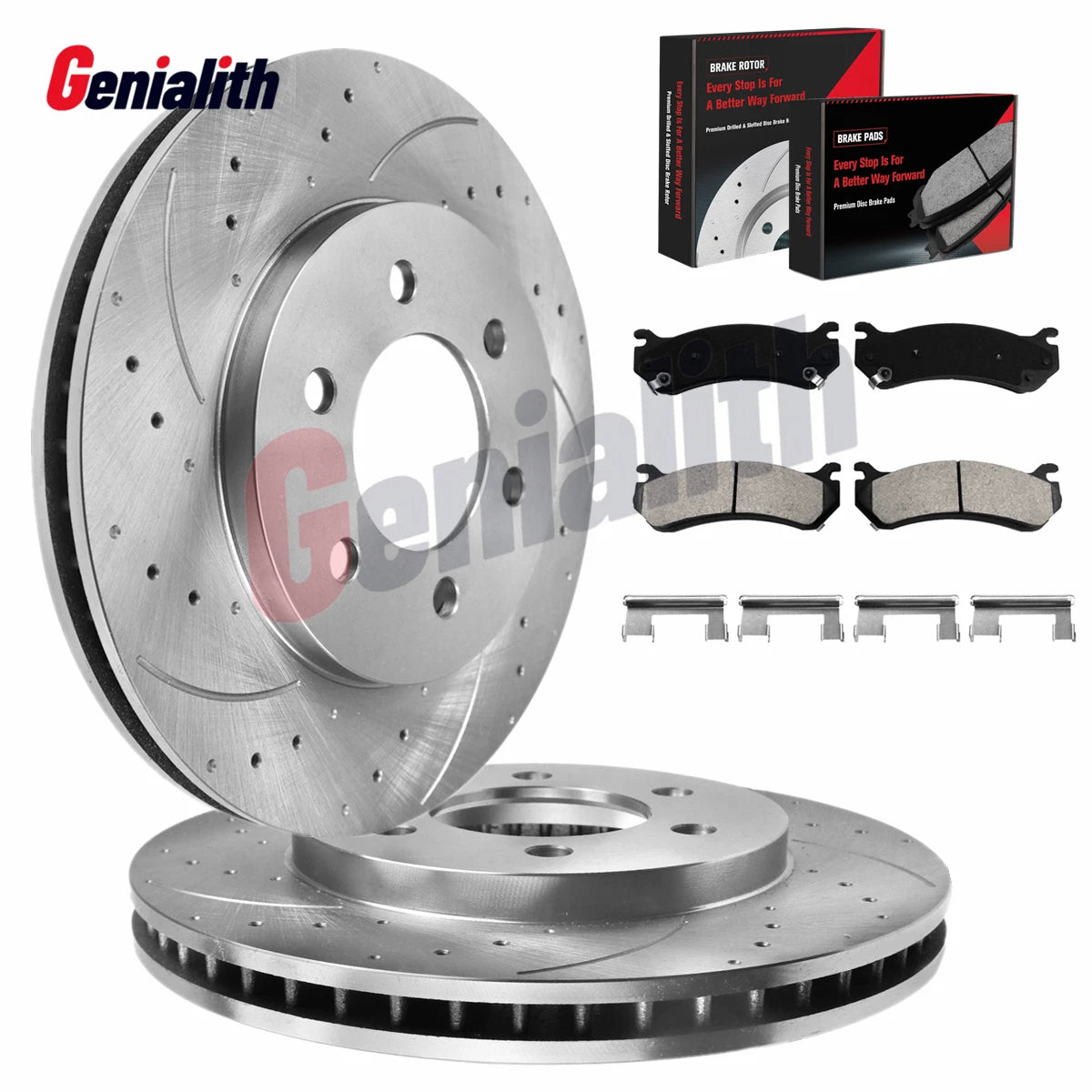 Front Drilled Rotors Brake Pads for GMC Sierra 1500, Chevy Tahoe (1999–2006)