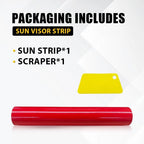Universal Windshield Banner Red Vinyl Decal Sun Strip 60"x10"