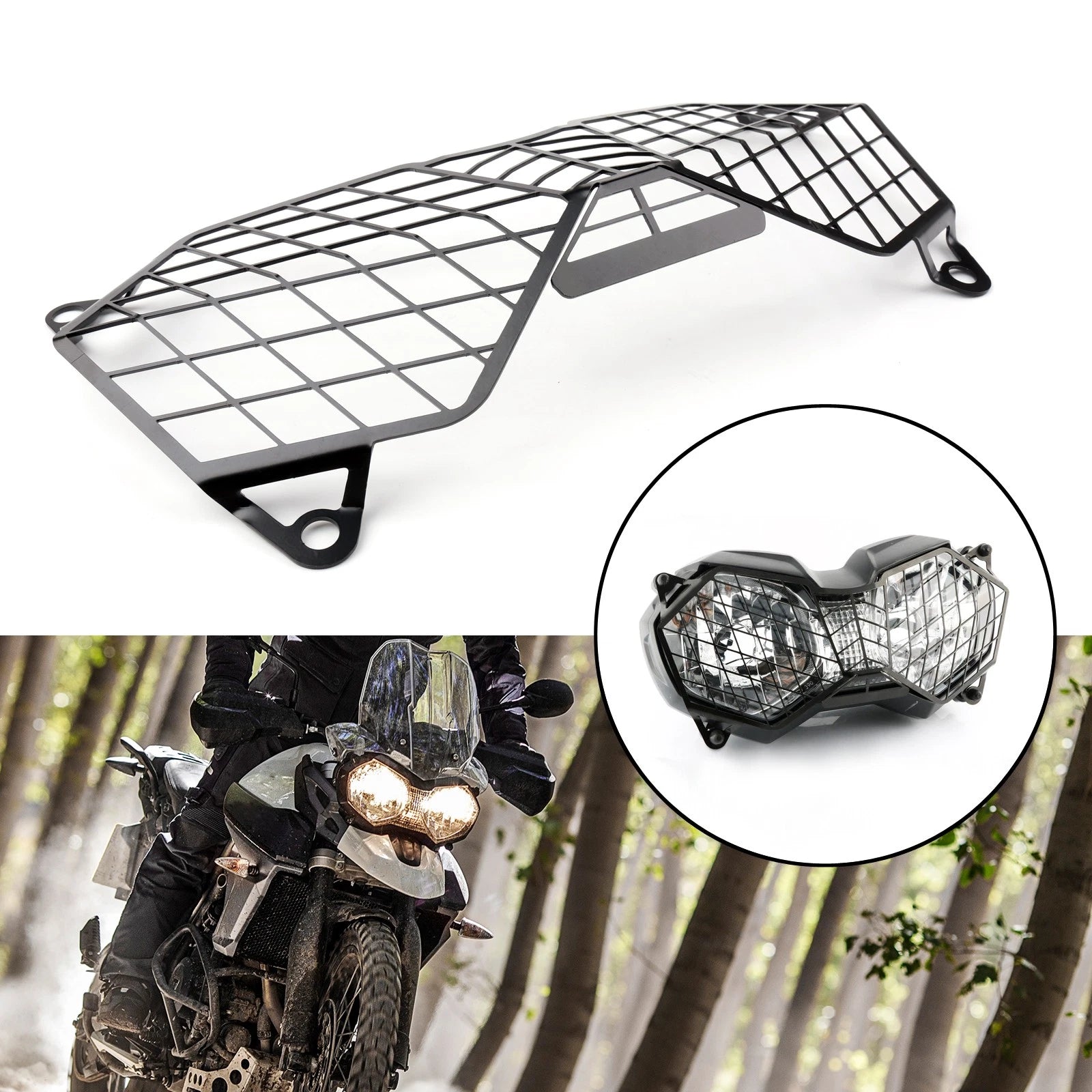 Headlight Guard Protector Grill Cover for Tiger Explorer 1200 (2012–2017)