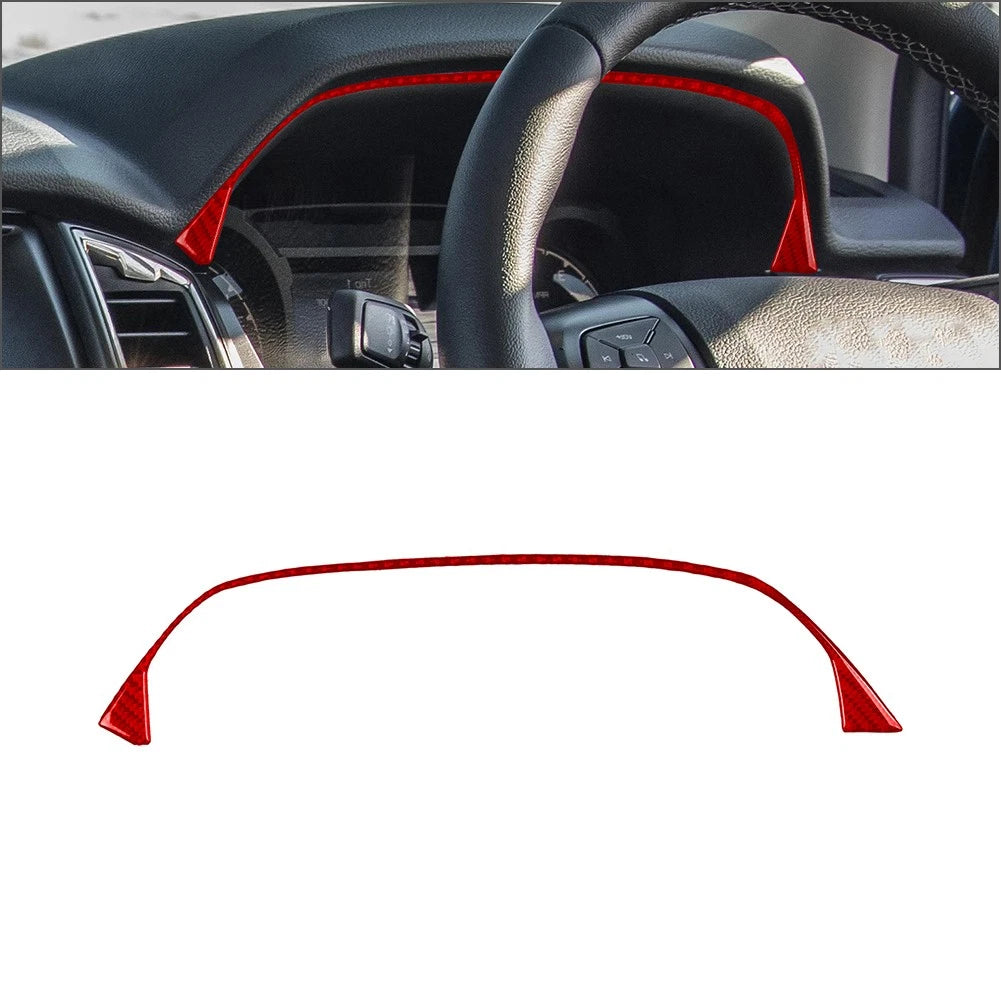 Speedometer Upper Frame Cover Trim Strip for Ford Ranger Sport (2019–2023) Red