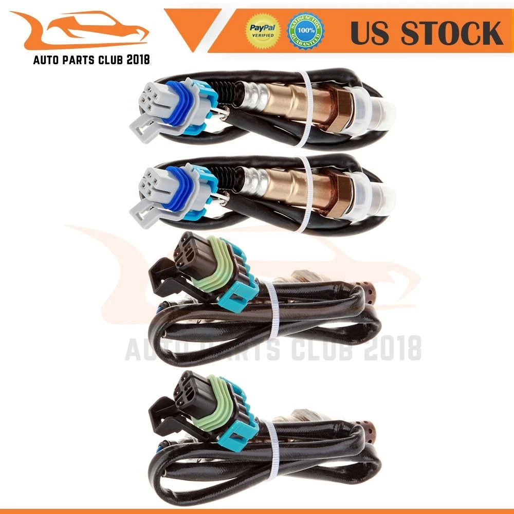 Set of 4 Oxygen Sensors O2 for 2002 GMC Chevy Sierra Silverado