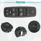 Front Driver Side Power Window Switch for Dodge Journey (2009–2020) 786527707775