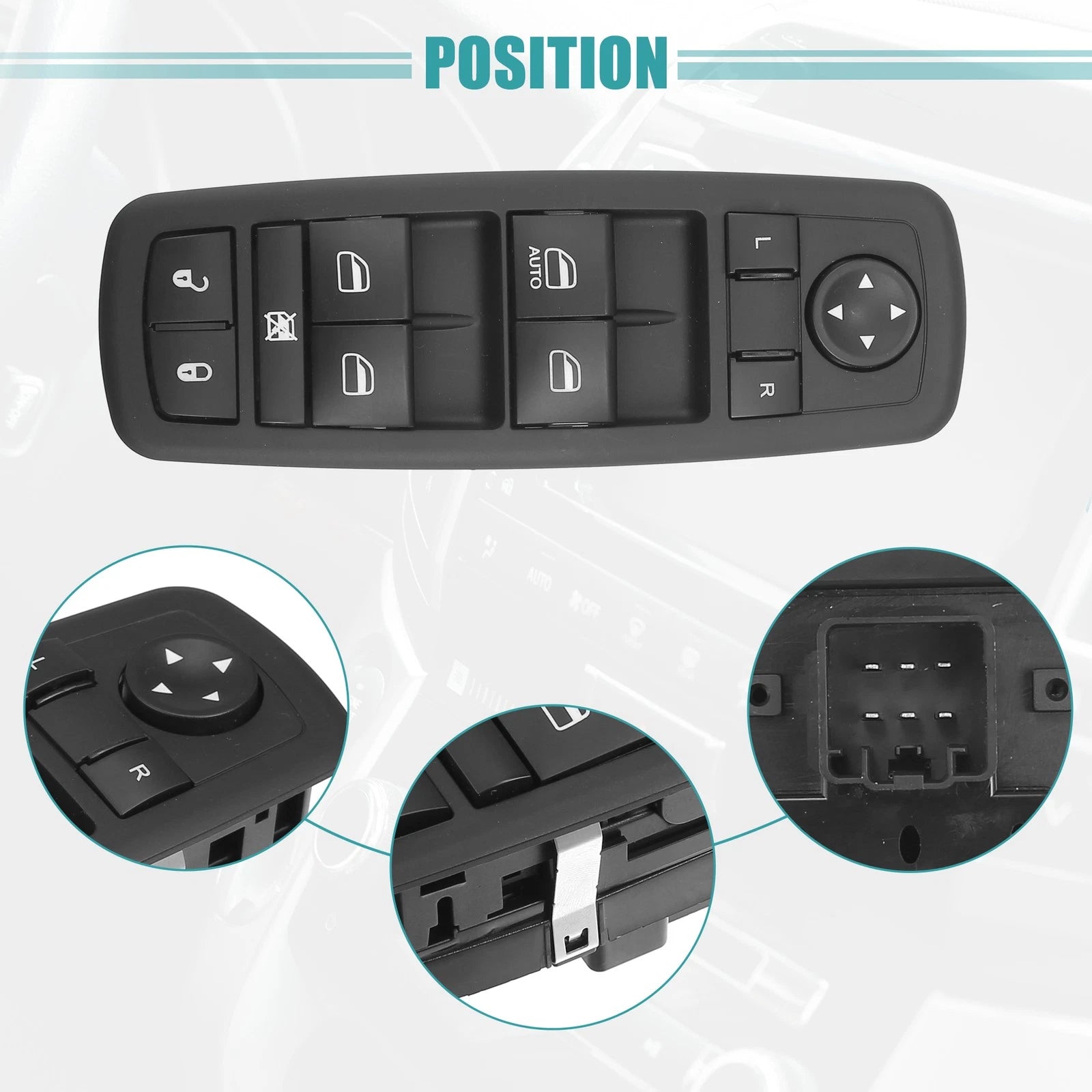 Front Driver Side Power Window Switch for Dodge Journey (2009–2020) 786527707775