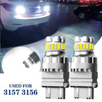 2X 3157 3156 4157 LED Bulbs for Backup Reverse Light (6500K)