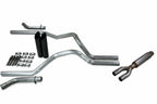 2.5" Dual Exhaust Kit for Ford F150 (2021–2025) Glasspack Corner Exit Black Tips