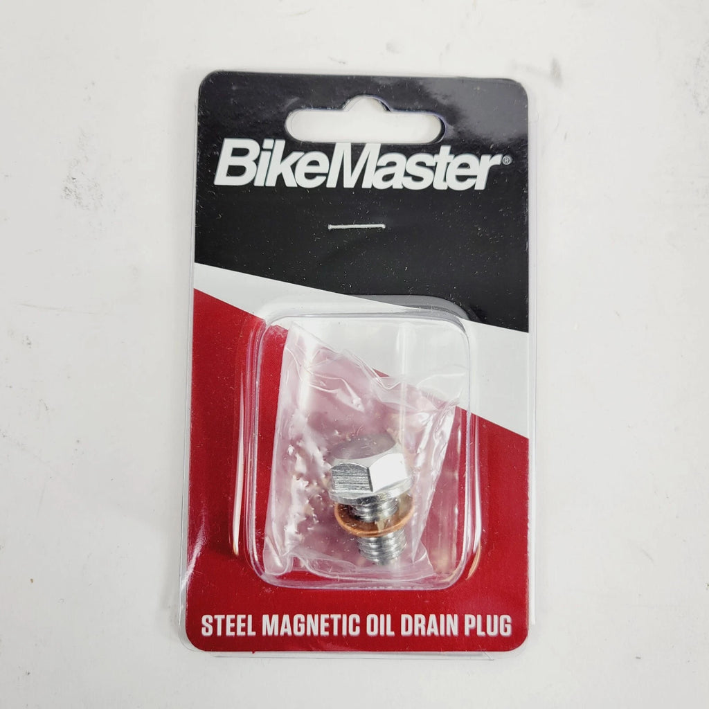 BikeMaster Steel Magnetic Oil Drain Plug 10mm x 1.5 for Kawasaki KDX200 (1983–2006)