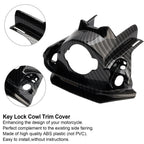 Carbon Front Key Lock Cowl Trim Cover for Honda CB650R CBR650R (2019–2021)