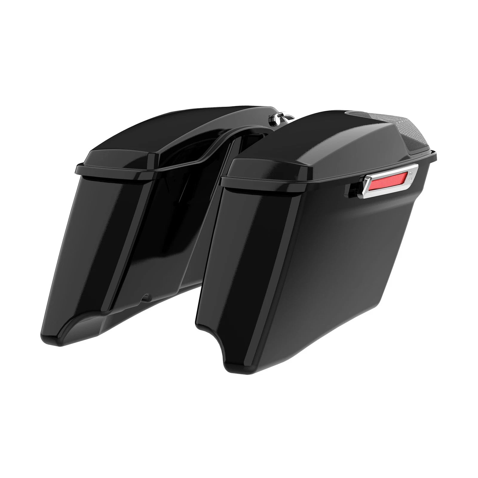 Hard Saddlebags Speaker Lids for Harley Touring Glide (2014–2024) 5X7" Vivid Black