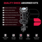 Front Strut Assembly With Coil Spring Sway Bar Links for Toyota Prius (2010–2015)
