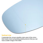 Left Side Heated Blue Mirror Glass for BMW 3 Series (2012–2019)