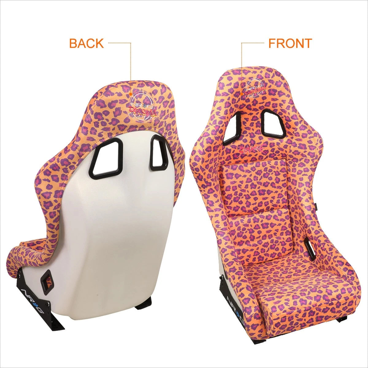 NRG FRP-303-OR-SAVAGE Racing Bucket Seat for Universal Fit