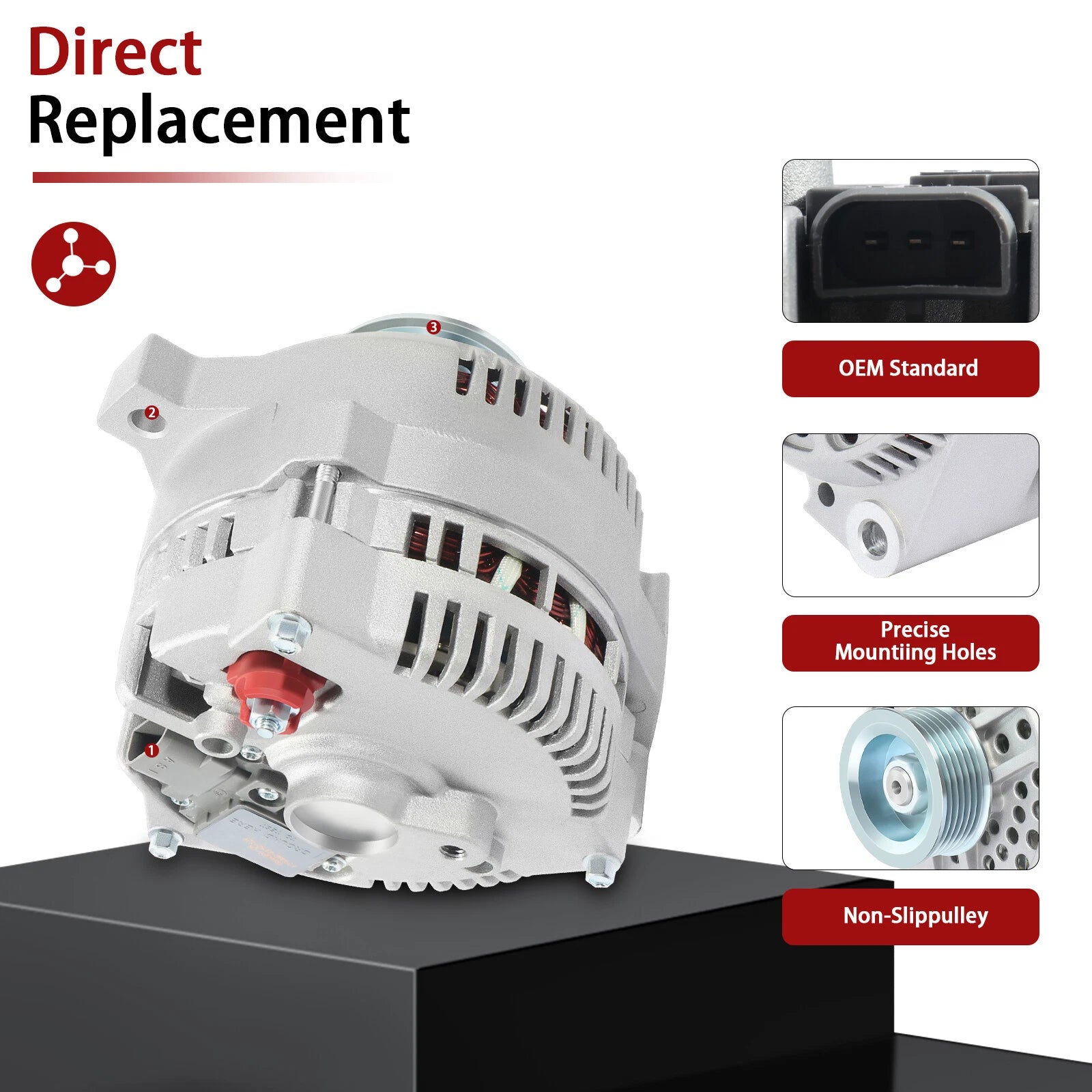 Alternator for Ford Mustang Mercury Cougar (1994-2000) 3.8L 110A