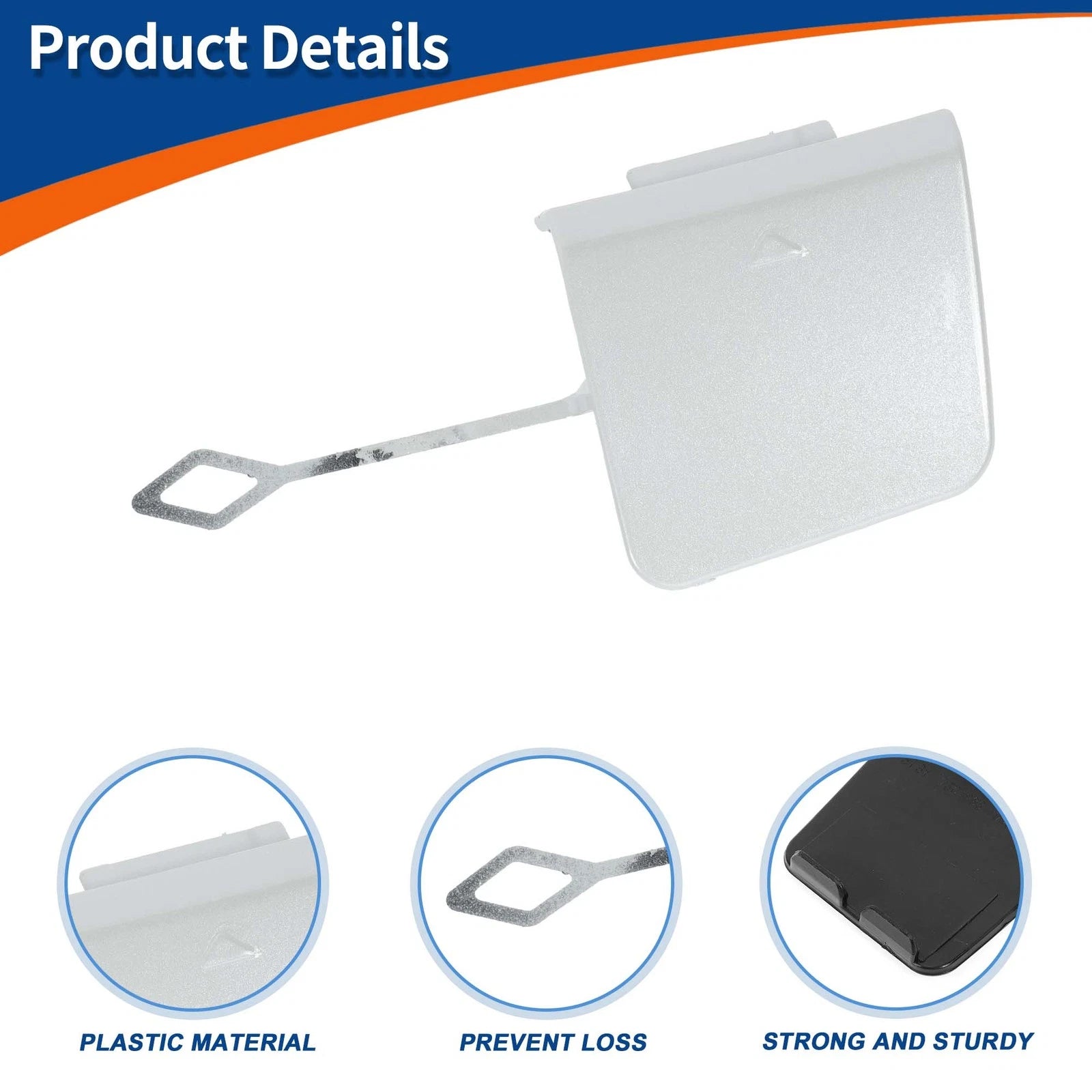 Rear Tow Hook Cover for BMW 2 Series F45 (2014–2021) No. 51317393792 Mineral White