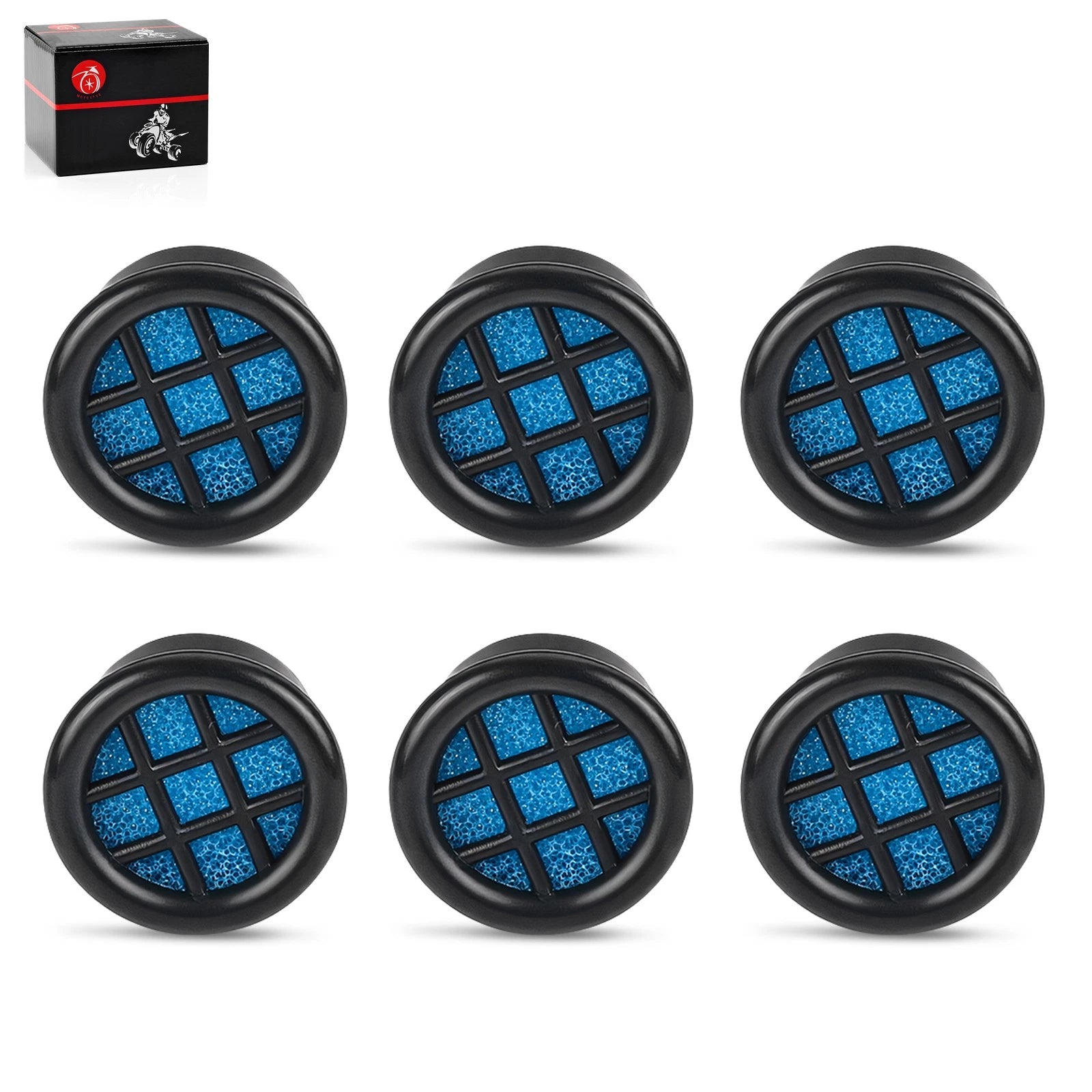 Set of 6 Air Box Filter Vents for ATV UTV Motorcycle Scooter