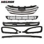 Set of 2 Upper Lower Grille Fog Light Bezels for Hyundai Santa Fe Sport (2013–2016)
