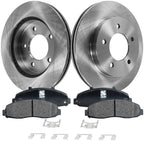 Set of 2 Front Brake Disc Rotors and Pads for Ford F-150 4WD