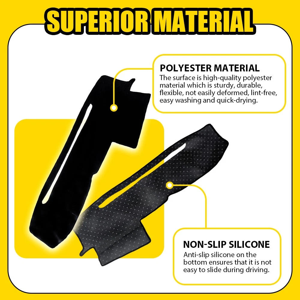 Dashboard Pad for Toyota 4Runner (2003–2009) - Black Dash Cover Mat