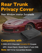 Folding Flannel Rear Cargo Window Sun Shade for Chevrolet Corvette C6 (2005–2013)