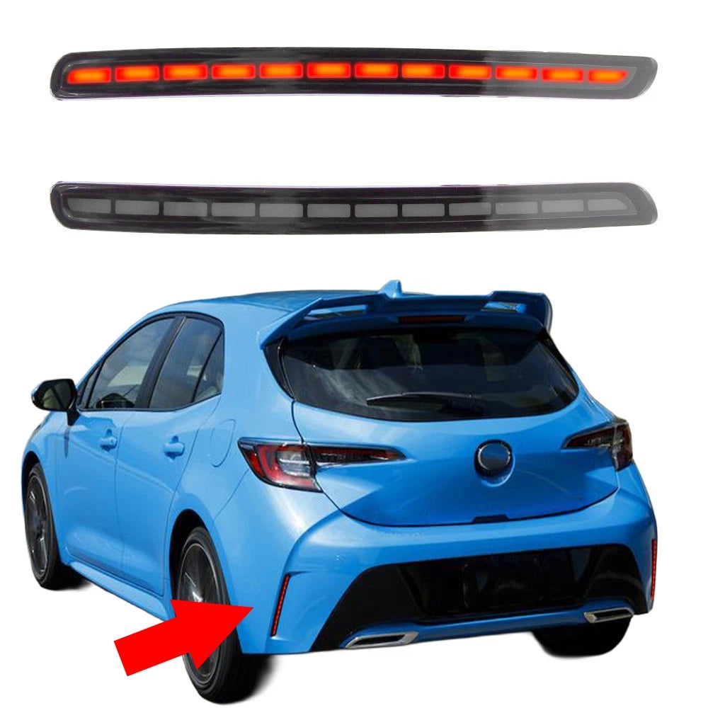 Smoke LED Rear Bumper Reflector Fog Light for Toyota Corolla Hatchback (2019–2025)