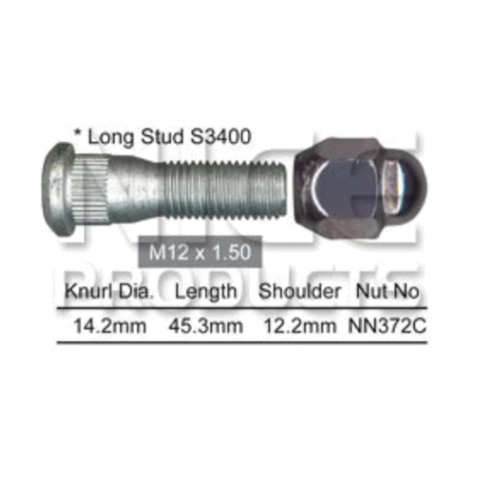 Wheel Studs & Nuts Set of 6 for Toyota Hilux 4Runner VZN130 1990-1996