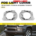 Set of 2 Fog Light Bezel Chrome Trim Covers for Toyota 4Runner (2010–2013)