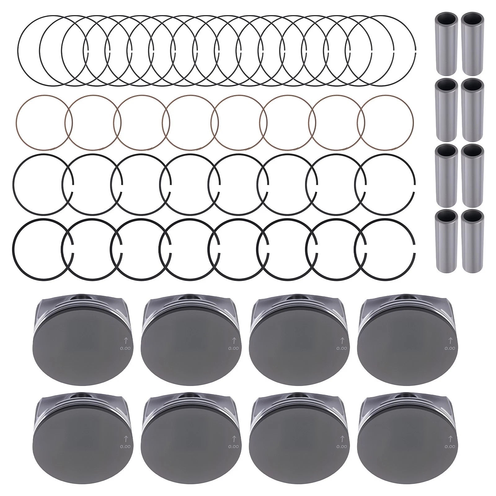 8pcs Piston Rings Kit for Jeep Grand Cherokee 5.7L V8 (2009–2016) 68046210AA