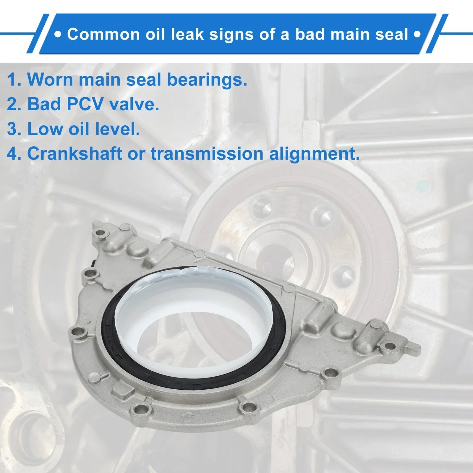 1 Pc Rear Crankshaft Oil Seal with Flange for BMW X5 550i (2007-2013)