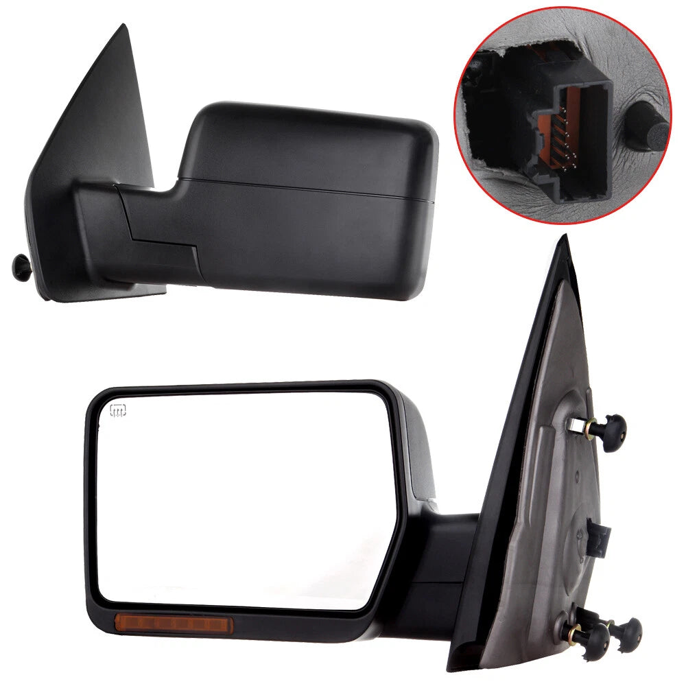 Set of 2 Power Heated Turn Signal Towing Mirrors for Ford F150 (2004–2006)