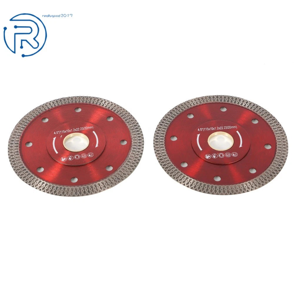2 Piece 4.5 Inch Diamond Porcelain Saw Blade for Ceramic Cutting