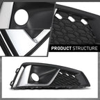 Front Bumper Grille Cover Set for Audi A4 S-Line (2019)