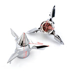 Chrome Spun Blade Front Axle Cap Nut Cover for Harley Softail Touring (GB T9)
