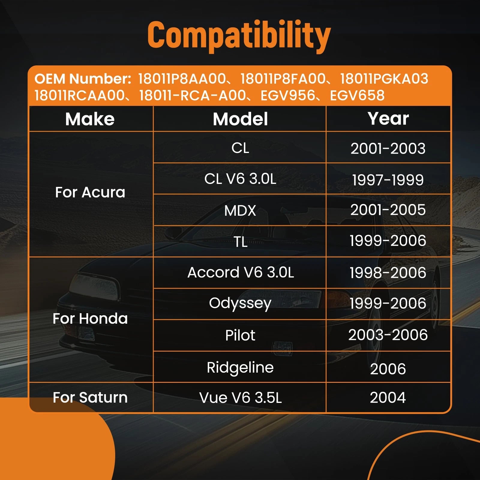 EGR Valve for Honda Accord Odyssey Pilot (1998–2006) Electric