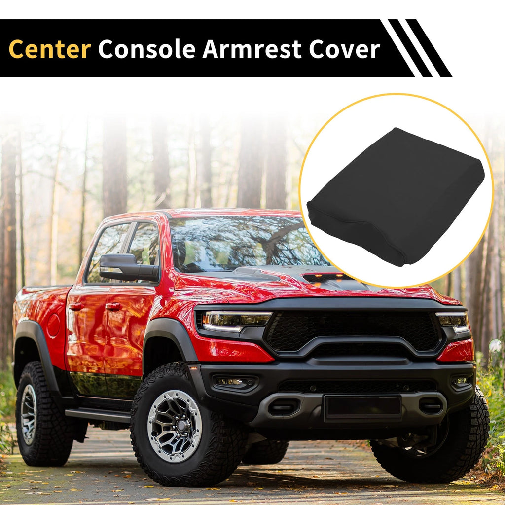 Center Console Lid Armrest Cover for Ford F-150 (2015–2023) Microfiber Leather